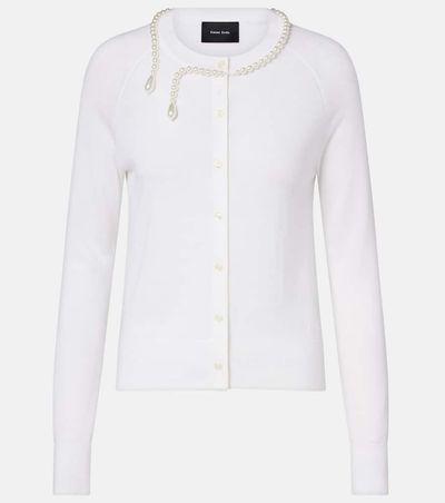 Simone Rocha Simone Rocha Faux pearl-embellished wool and silk cardigan