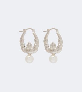 Simone Rocha Simone Rocha Faux pearl hoop earrings