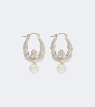 Simone Rocha Simone Rocha Faux pearl hoop earrings