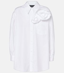 Simone Rocha Simone Rocha Floral-appliqué cotton shirt