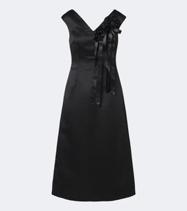Simone Rocha Simone Rocha Floral-appliqué satin midi dress