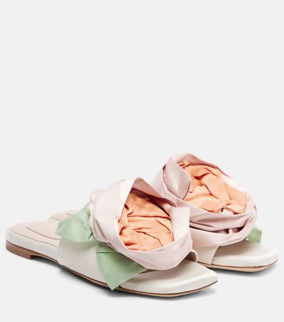 Simone Rocha Simone Rocha Floral-appliquÃ© satin slides