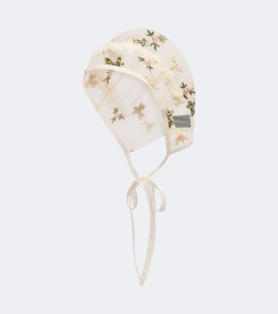 Simone Rocha Simone Rocha Floral embroidered embellished hood