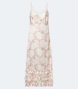 Simone Rocha Simone Rocha Floral lace-trimmed satin slip dress