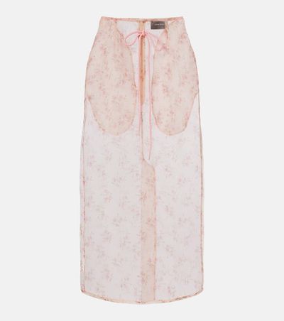 Simone Rocha Simone Rocha Floral midi skirt