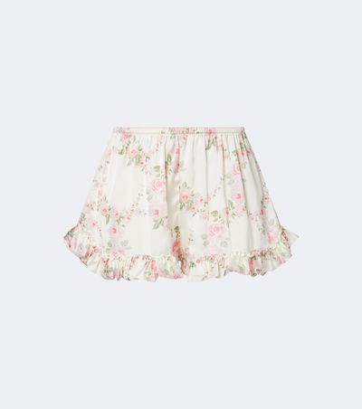 Simone Rocha Simone Rocha Floral ruffled shorts