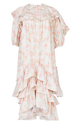 Simone Rocha Simone Rocha Floral Tiered Egg Dress