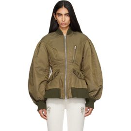 Simone Rocha Simone Rocha Green Padded Sculpted Bomber Jacket