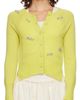 Simone Rocha Simone Rocha Green Turbo Embellished Relaxed Cashmere Cardigan - 1