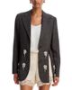 Simone Rocha Simone Rocha Hem Slice Embellished Blazer - 1