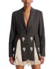 Simone Rocha Simone Rocha Hem Slice Embellished Blazer - 3