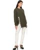 Simone Rocha Simone Rocha Khaki Merino Lace Up Hem Jumper - 4