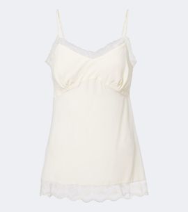 Simone Rocha Simone Rocha Lace-trimmed crêpe de chine camisole