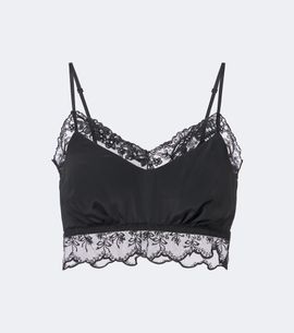 Simone Rocha Simone Rocha Lace-trimmed satin bralette