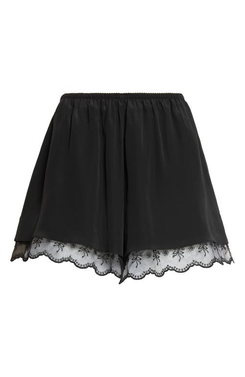 Simone Rocha Simone Rocha Lace Trim Crêpe de Chine Negligee Shorts