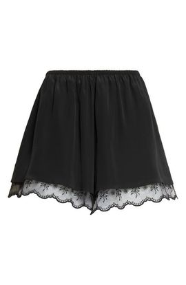 Simone Rocha Simone Rocha Lace Trim Crêpe de Chine Negligee Shorts