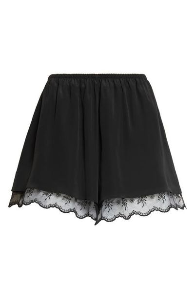 Simone Rocha Simone Rocha Lace Trim Crêpe de Chine Negligee Shorts