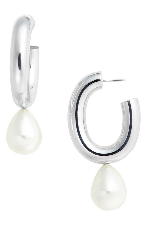 Simone Rocha Simone Rocha Large Imitation Pearl Egg Hoop Earrings