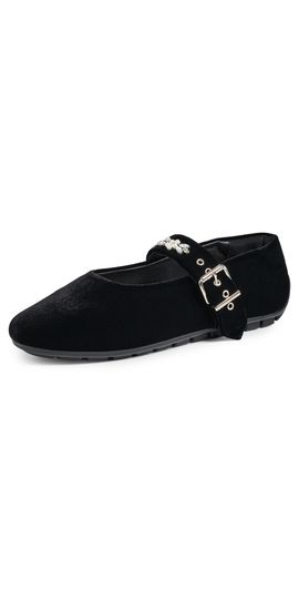 Simone Rocha Simone Rocha Mary Jane Ballerina Grip Flats Black/Pearl/Clear