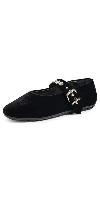 Simone Rocha Simone Rocha Mary Jane Ballerina Grip Flats Black/Pearl/Clear