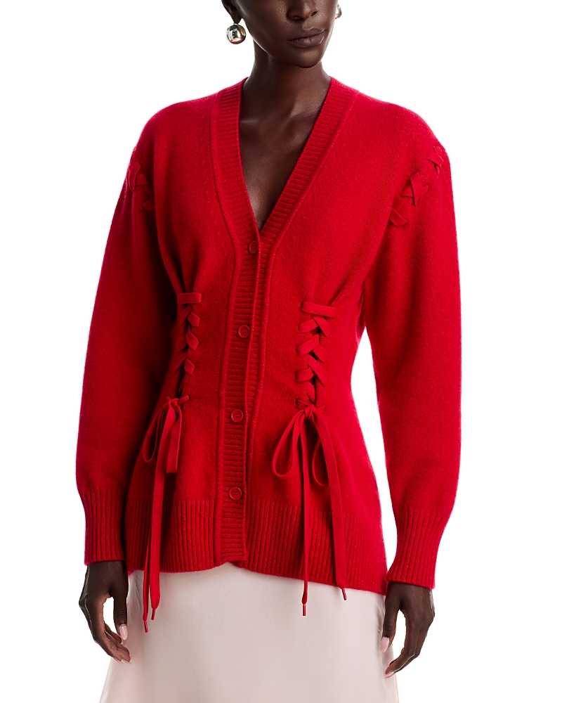 21SS Simone Rocha ニットカーディガン Simone Rocha - Merino Wool Blend Sculpted Corset Cardigan