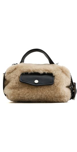 Simone Rocha Simone Rocha Mini Faux Fur Biker Belt Bag Blonde One