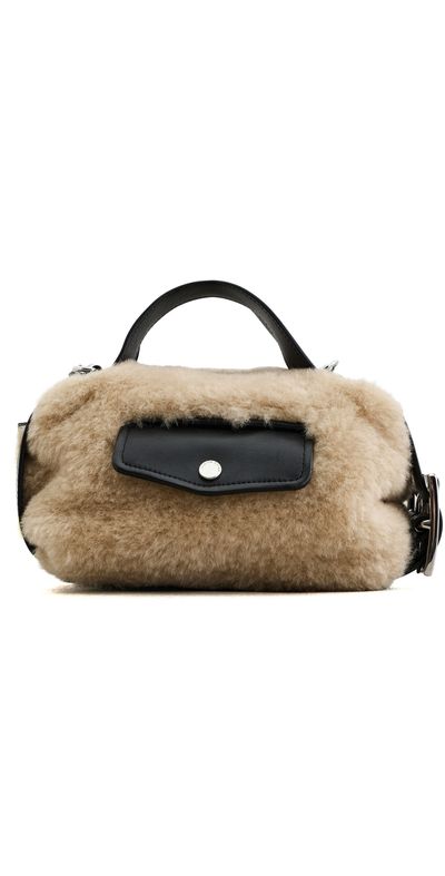 Simone Rocha Simone Rocha Mini Faux Fur Biker Belt Bag Blonde One