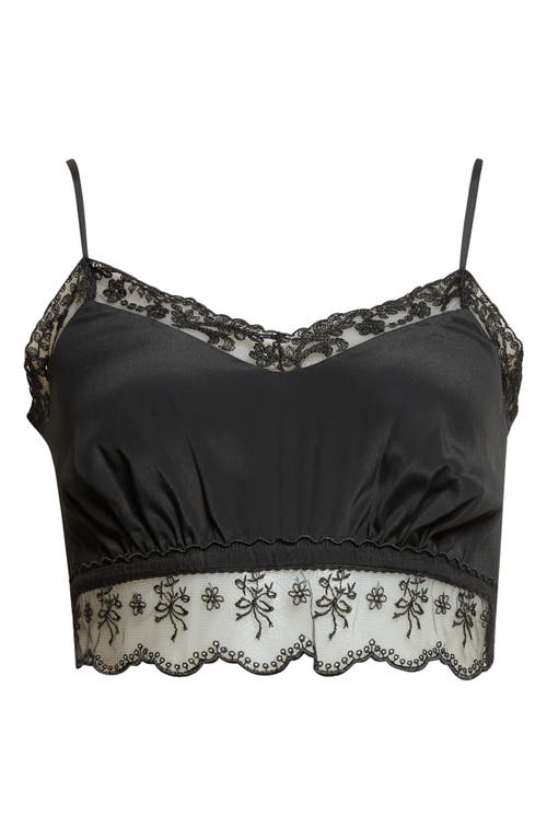 Simone Rocha Simone Rocha Negligee Lace Trim Crêpe de Chine Bralette