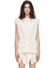 Simone Rocha Simone Rocha Off-White Boxy Peplum Bow Detail Blouse - 1