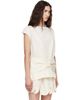 Simone Rocha Simone Rocha Off-White Boxy Peplum Bow Detail Blouse - 2