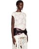Simone Rocha Simone Rocha Off-White Boxy Peplum Sequin Bow Detail Top - 2