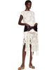 Simone Rocha Simone Rocha Off-White Boxy Peplum Sequin Bow Detail Top - 4