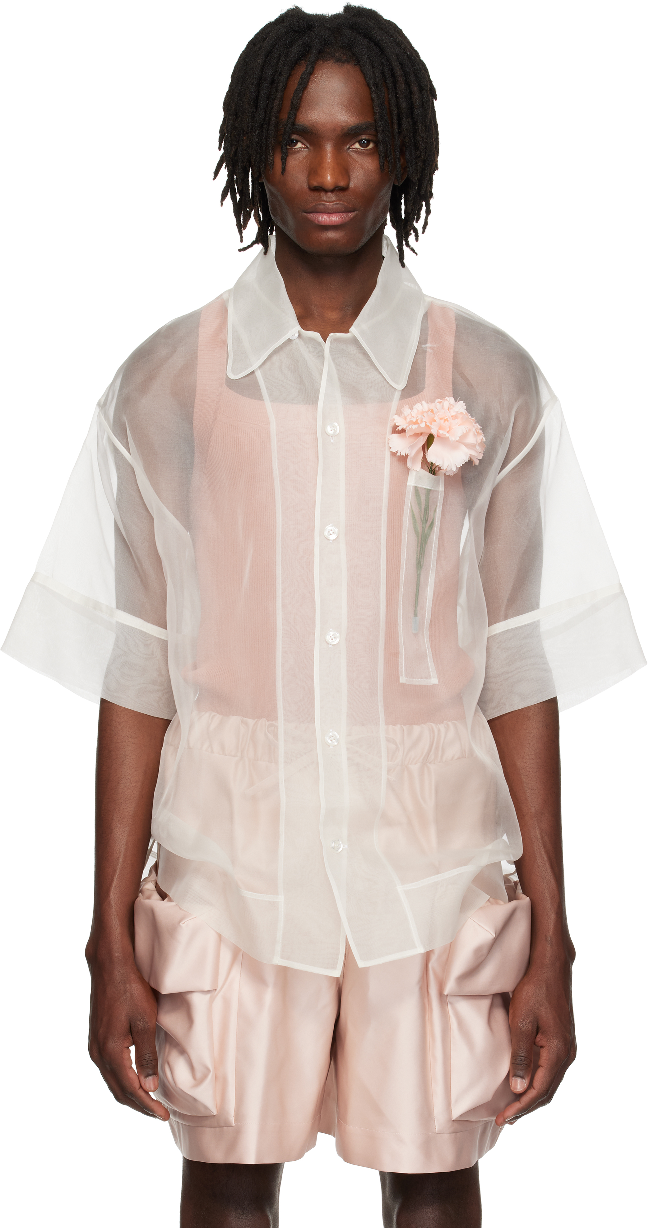 Simone rocha ブラウス Simone Rocha Light Blue Cotton Top w/Embroidery Sz6 l Michael's