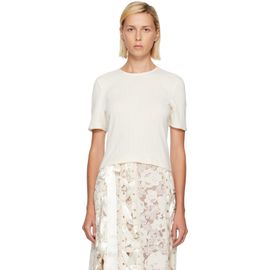 Simone Rocha Simone Rocha Off-White Cropped Pointelle T-shirt