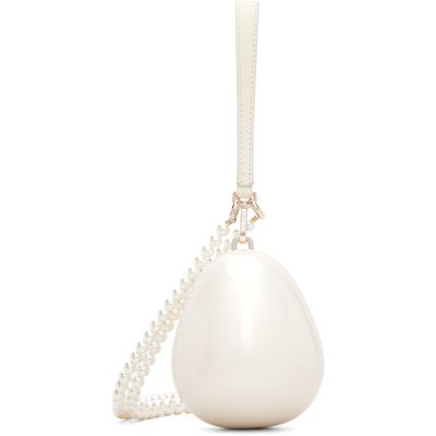 Simone Rocha Simone Rocha Off-White Pearl Crossbody Micro Egg Bag