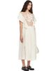 Simone Rocha Simone Rocha Off-White Pleated Sheer Ribbon Panel Maxi Dress - 2
