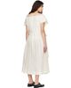 Simone Rocha Simone Rocha Off-White Pleated Sheer Ribbon Panel Maxi Dress - 3