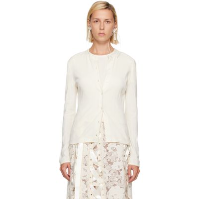 Simone Rocha Simone Rocha Off-White Pointelle Cardigan