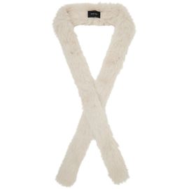 Simone Rocha Simone Rocha Off-White Skinny Faux Fur Scarf
