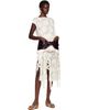 Simone Rocha Simone Rocha Off-White Unraveling Ribbon Ring Midi Skirt - 4