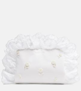 Simone Rocha Simone Rocha Pillowcase embellished ruffled clutch
