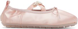 Simone Rocha Simone Rocha Pink Beaded Grip Ballerina Flats