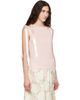 Simone Rocha Simone Rocha Pink Bow Ribbon Tail Tank Top - 2