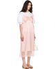 Simone Rocha Simone Rocha Pink Lace Trim Slip Midi Dress - 2