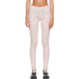 Simone Rocha Simone Rocha Pink Pointelle Ruffle Frill Leggings