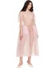 Simone Rocha Simone Rocha Pink Puff Sleeve Cord Hip Midi Dress - 4