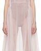 Simone Rocha Simone Rocha Pink Rose Puff Sleeve Hip Midi Dress - 1