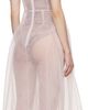 Simone Rocha Simone Rocha Pink Rose Puff Sleeve Hip Midi Dress - 3