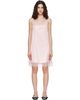 Simone Rocha Simone Rocha Pink Square Neck Lace Trim Minidress - 1