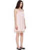Simone Rocha Simone Rocha Pink Square Neck Lace Trim Minidress - 2